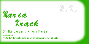 maria krach business card